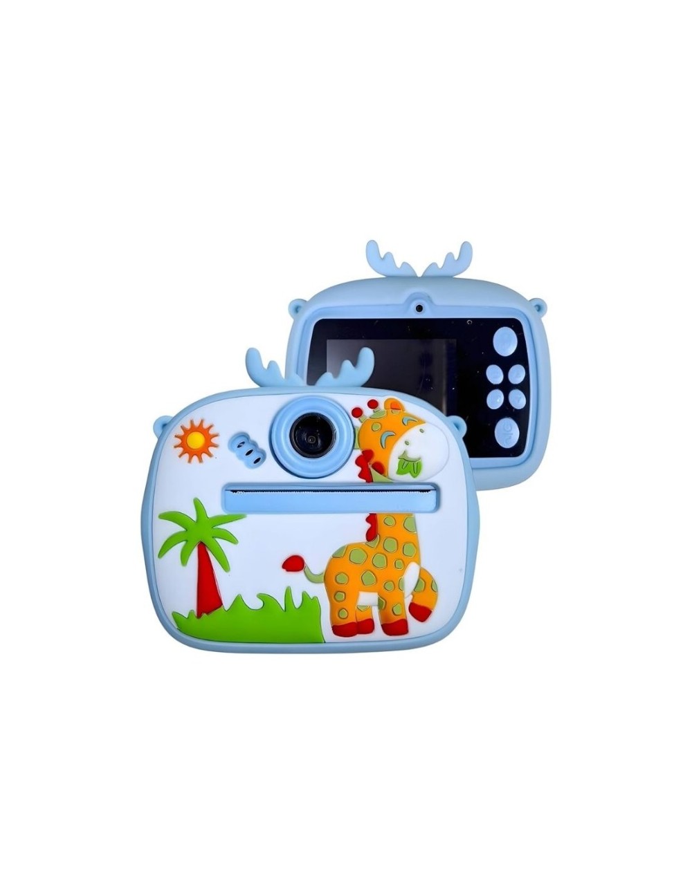 CAMARA DE FOTOS DIGITAL PORTATIL INFANTIL 8x11x4CM CON IMPRESORA TERMICA, FUNCION FOTO, VIDEO Y REPRODUCTOR DE MUSICA. INCLUYE JUEGOS DISEÑOS SURTIDOS