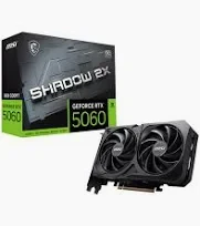 PLACA DE VIDEO MSI GEFORCE RTX 5060 8GB SHADOW 2X OC