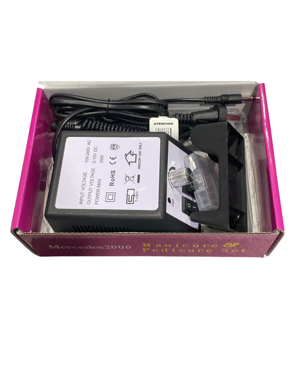 TORNO PARA UÑAS PROFESIONAL 20000 RPM NEGRO