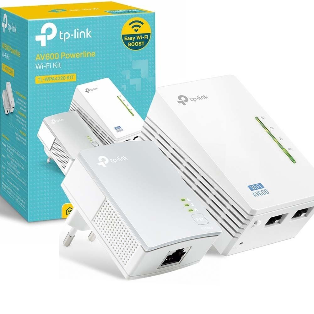 Extensor de Rede Tp-Link Powerline Wi-Fi Kit AV600 (TL-WPA4220)