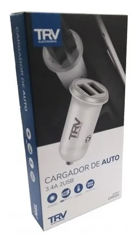 Cargador 12v a 5a 3,4a usb x2 para auto - tvr