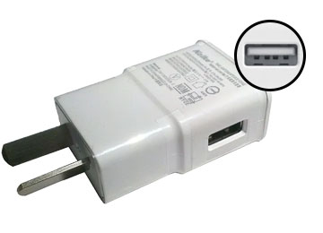 CARGADOR 220V 5V 2A USB H KOLKE CARGA RAPIDA CON CHIP EN BOLSA BLANCO