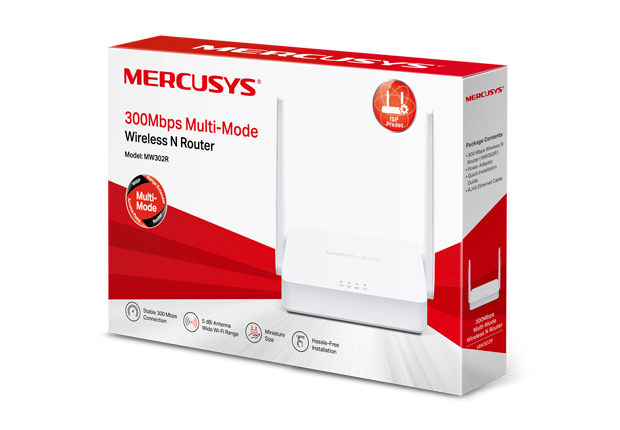 ROUTER WIFI MERCUSYS MW302R 300MBP 2 ANTENAS