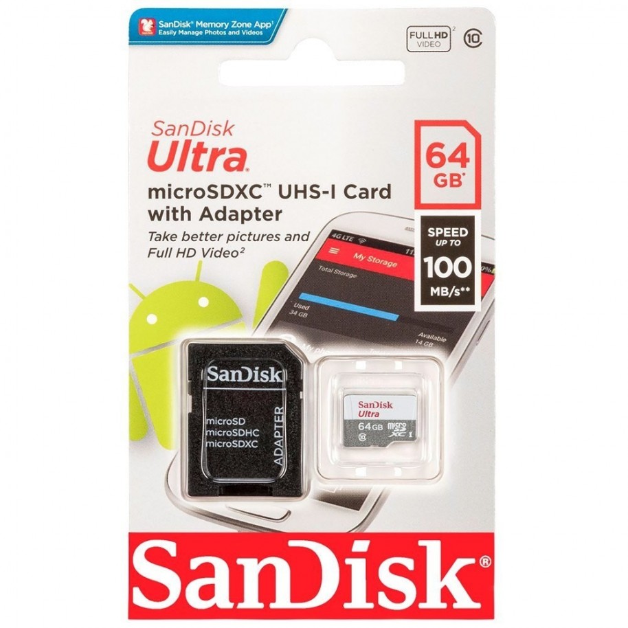 MEMORIA MICRO SD SANDISK 64GB