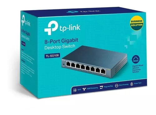SWITCH 8P TP-LINK TL-SG108 GIGABIT ACERO