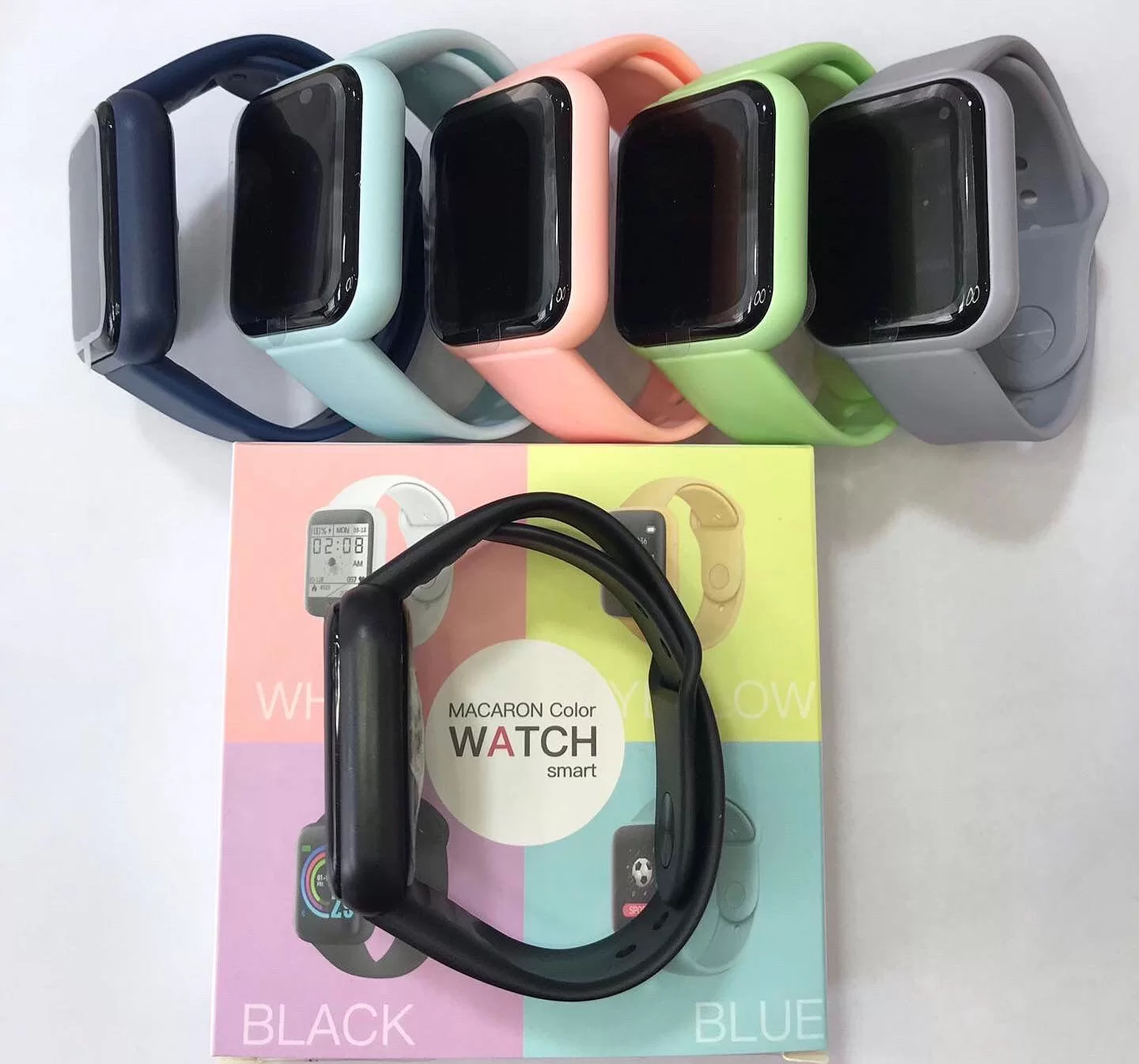 SMARTWACHT MACARON COLORES