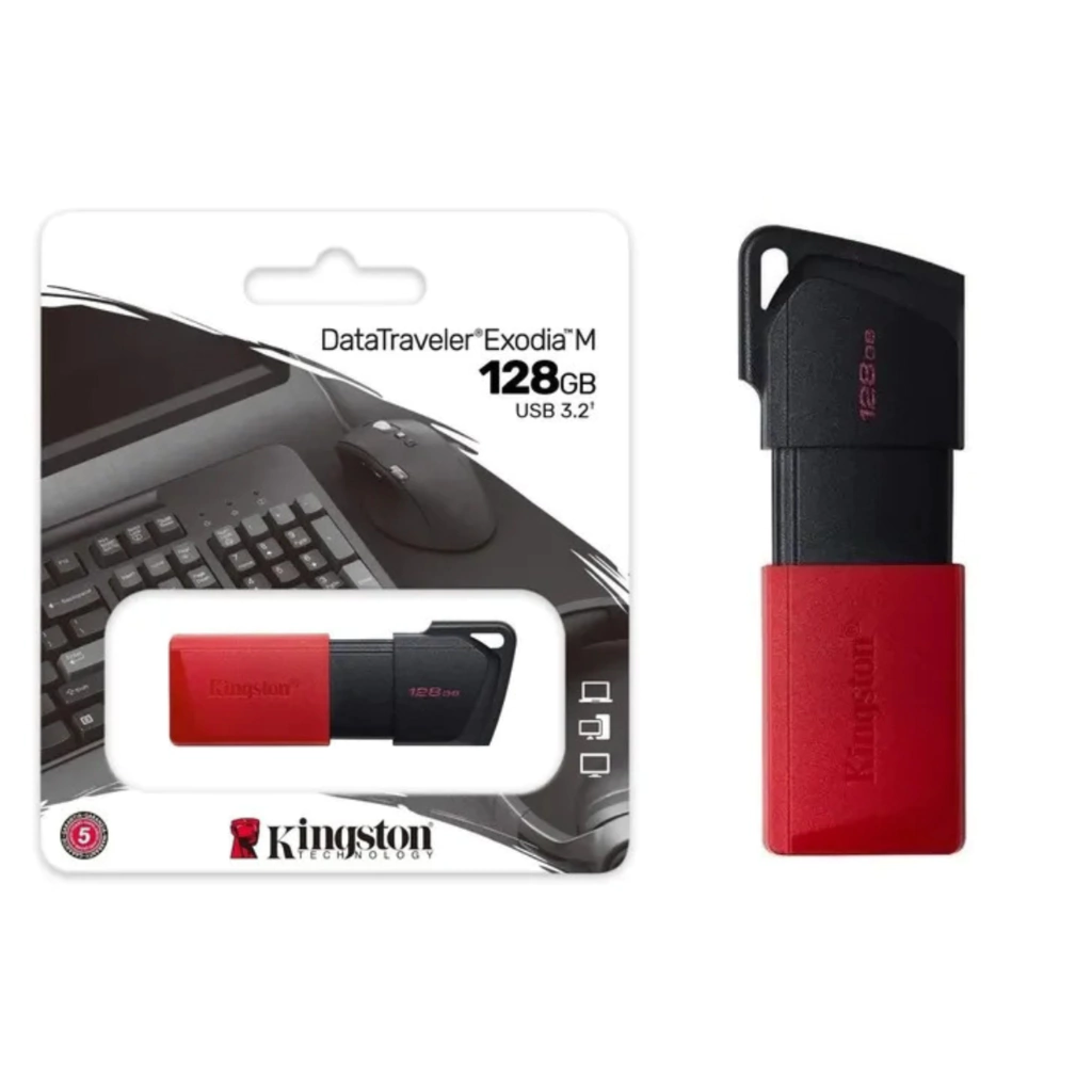 PEN DRIVE KINGSTON DT EXODIA M 128GB ROJO