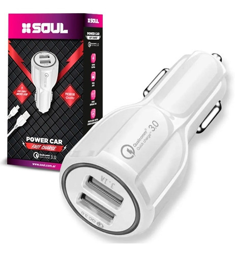 FUENTE 12V SOUL POWER CAR CON CABLE TIPO C