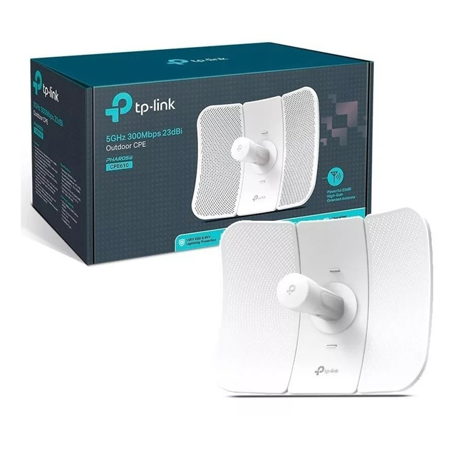 EXTENSOR DE RANGO TP-LINK OUTDOOR CPE-610 300MBPS 23DBI 5GHZ