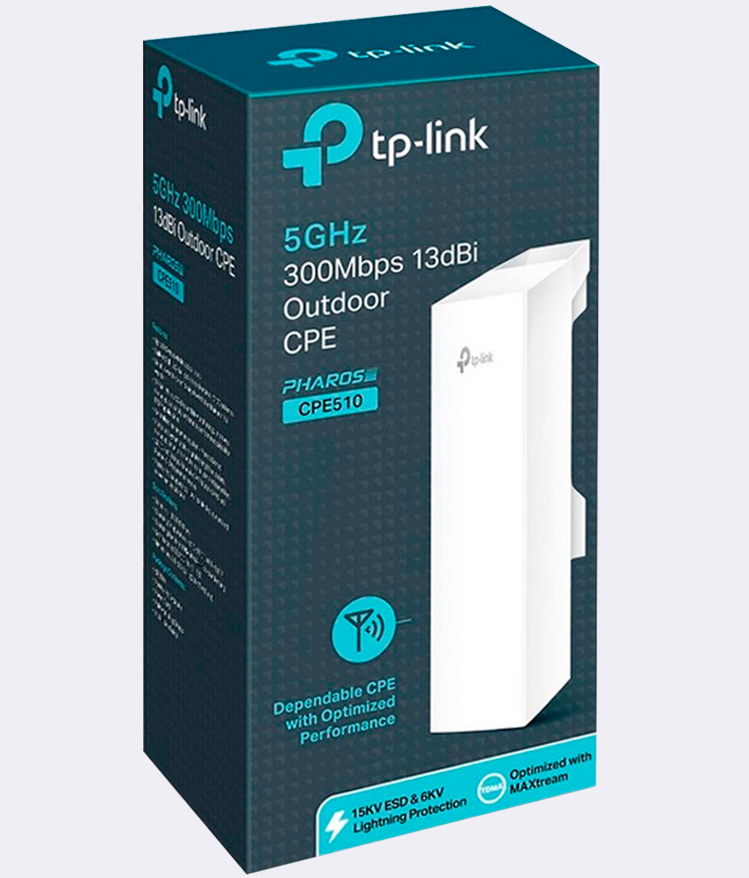 EXTENSOR DE RANGO TP-LINK OUTDOOR CPE-510 300MBPS 13DBI 5GHZ