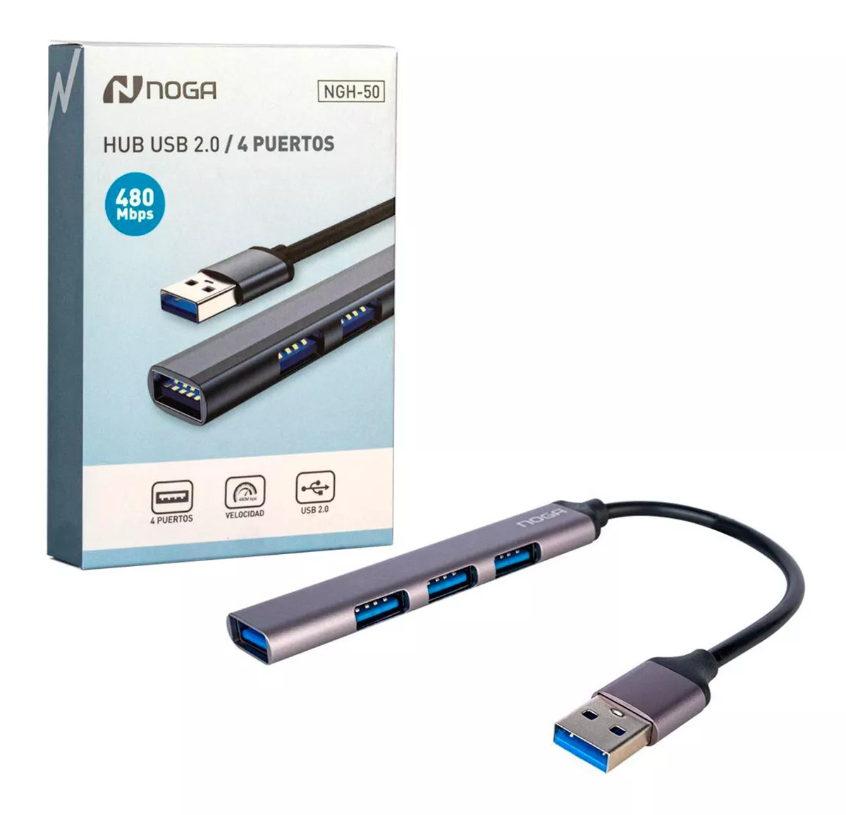HUB USB 2.0 / 4 PUERTOS
