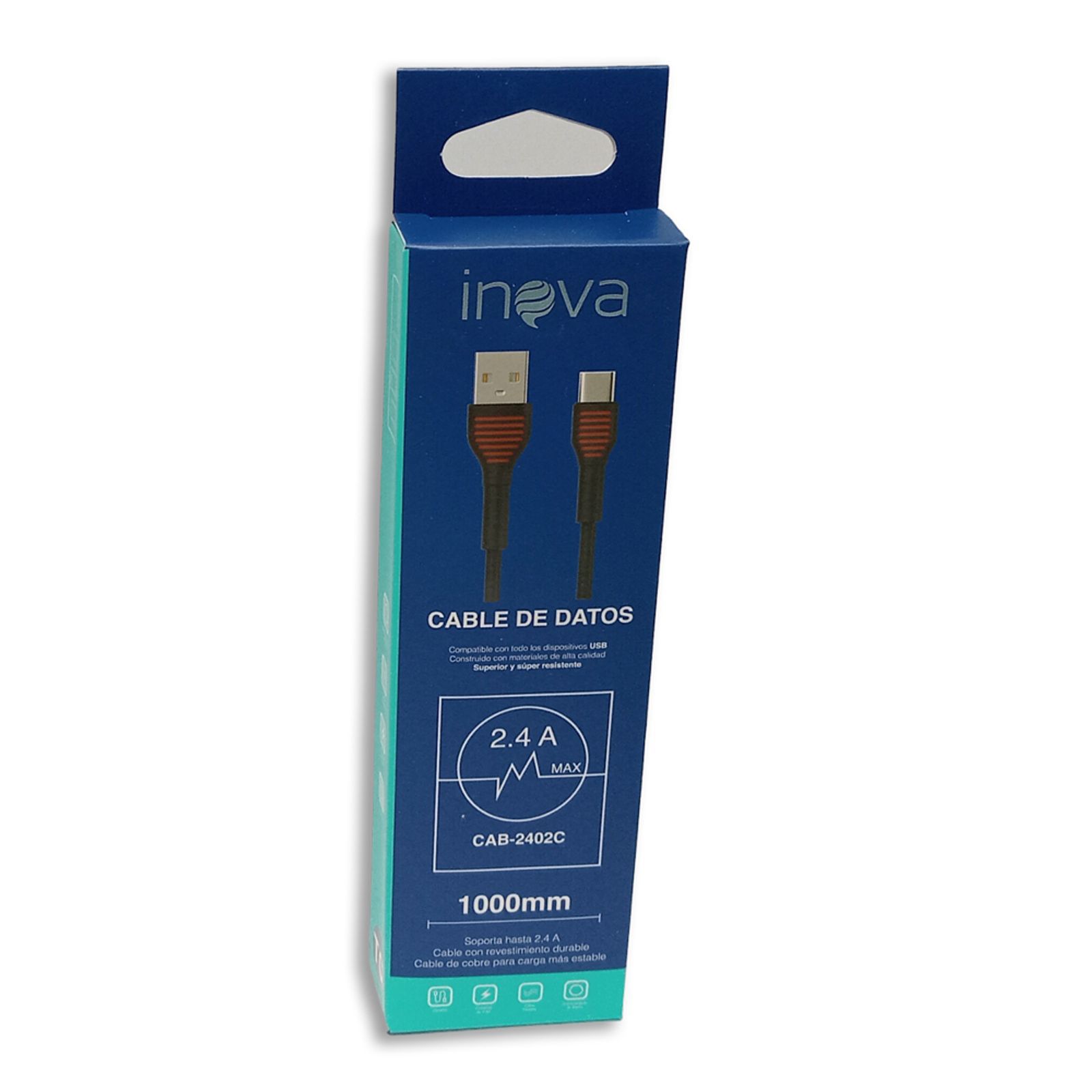 Cable USB Type C 2.4A Inova CAB-2402CP