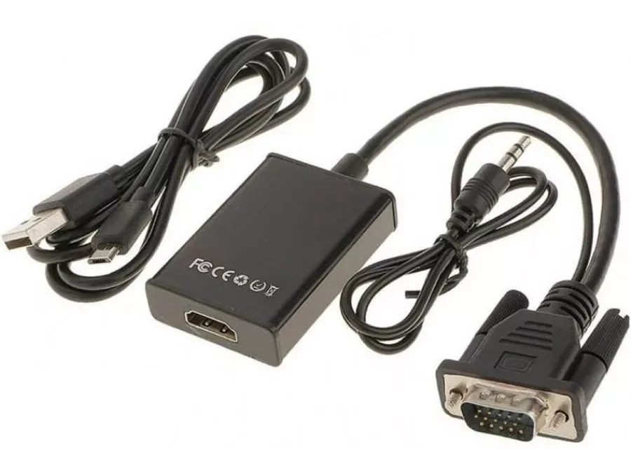 CONVERSOR VGA A HDMI CON AUDIO FULL HD 1080p USADO - OUTLET