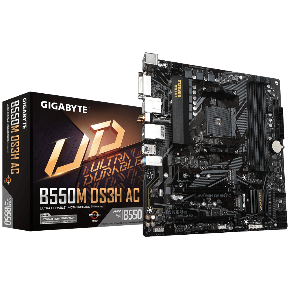 MOTHERBOARD GIGABYTE B550M DS3H AC
