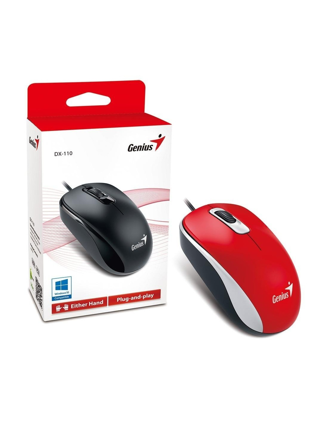 MOUSE USB GENIUS DX 110 ROJO