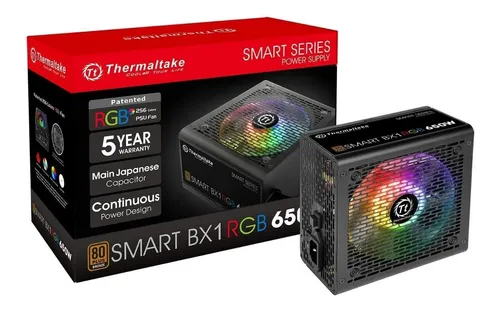 FUENTE ALIMENTACION THERMALTAKE 650W SMART RGB 80 PLUS BRONZE