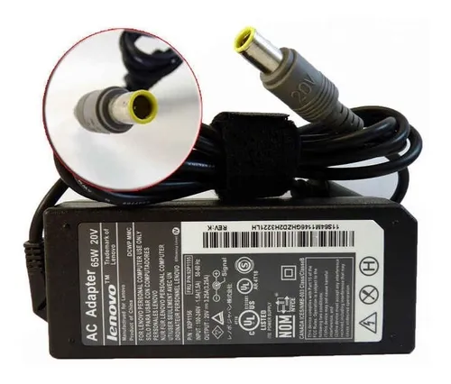 CARGADOR NOTEBOOK COMP. LENOVO / DELL 7.9 X 5.0 MM SHURE 65W-5