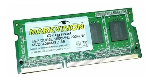 MEMORIA SODIMM DDR3 MARKVISION 4GB 1600MHZ