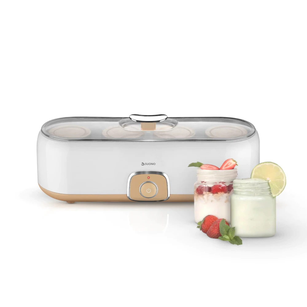 YOGURTERA 720 ML 4 VASOS VIDRIO  NARANJA