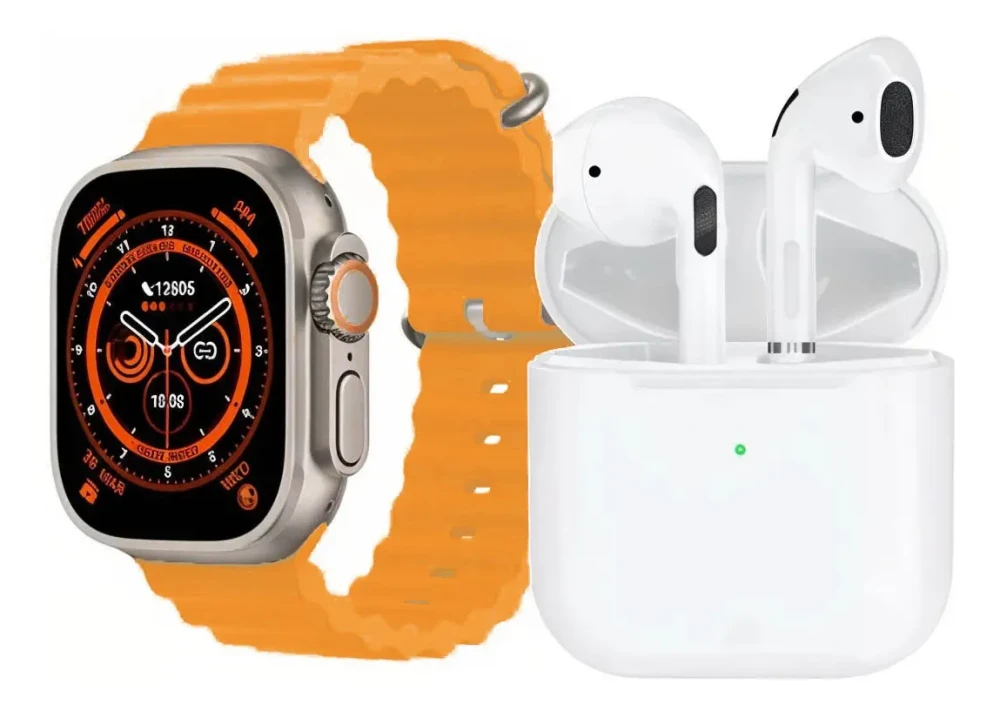 Reloj Inteligente Smartwatch S20 Pro + Auriculares Bluetooth NEGRO