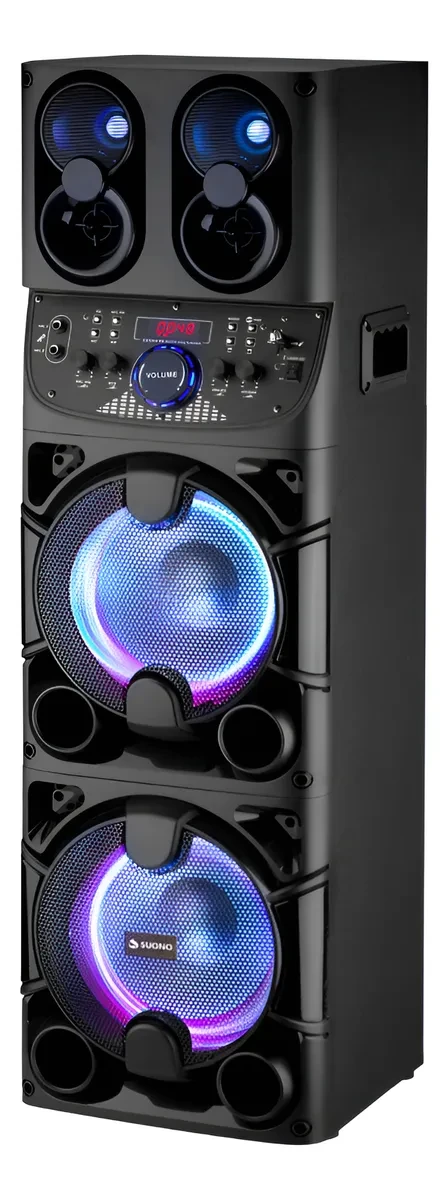 Parlante Suono Inalambrico Torre Bt 5.3 Rgb 14500w Tws 10 Negro