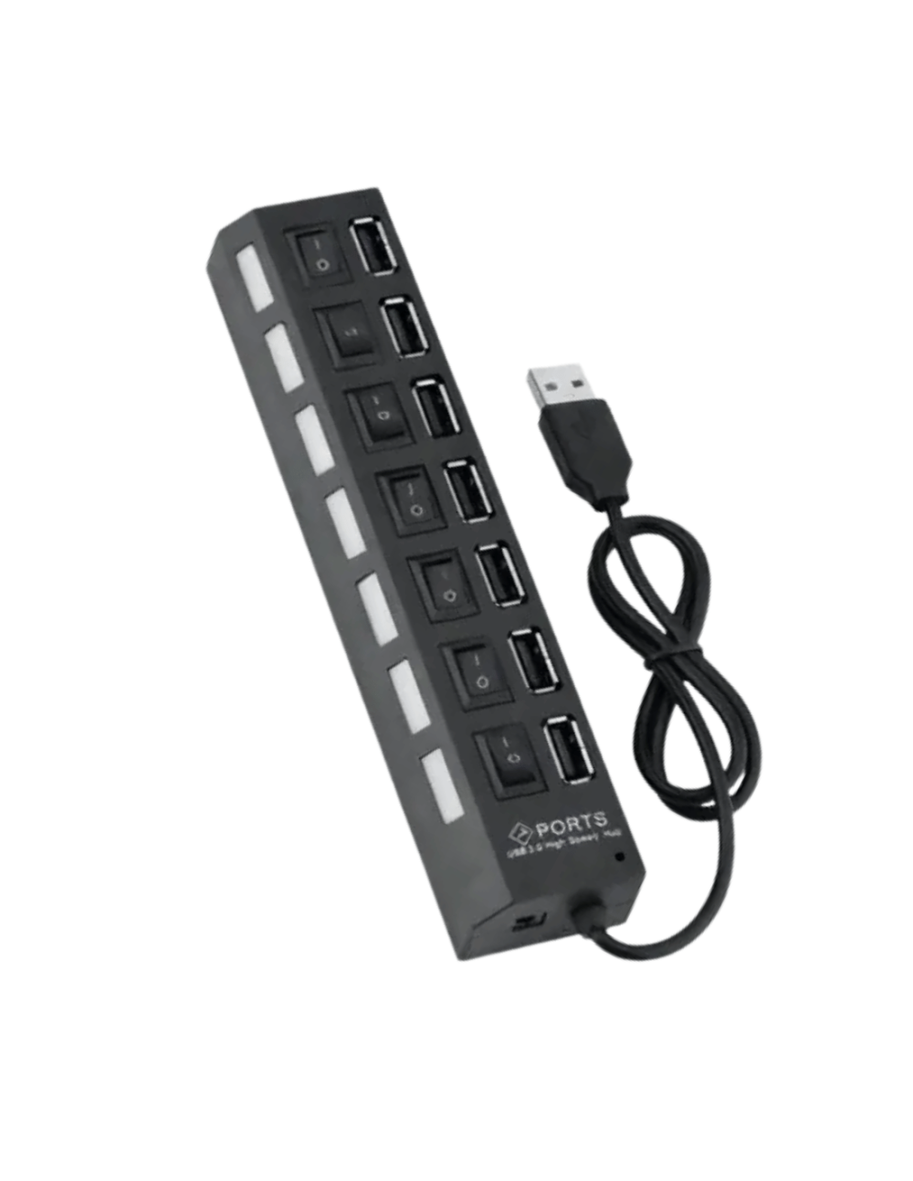 Hub Zapatilla 7 Puertos Usb 2.0 Hi-speed