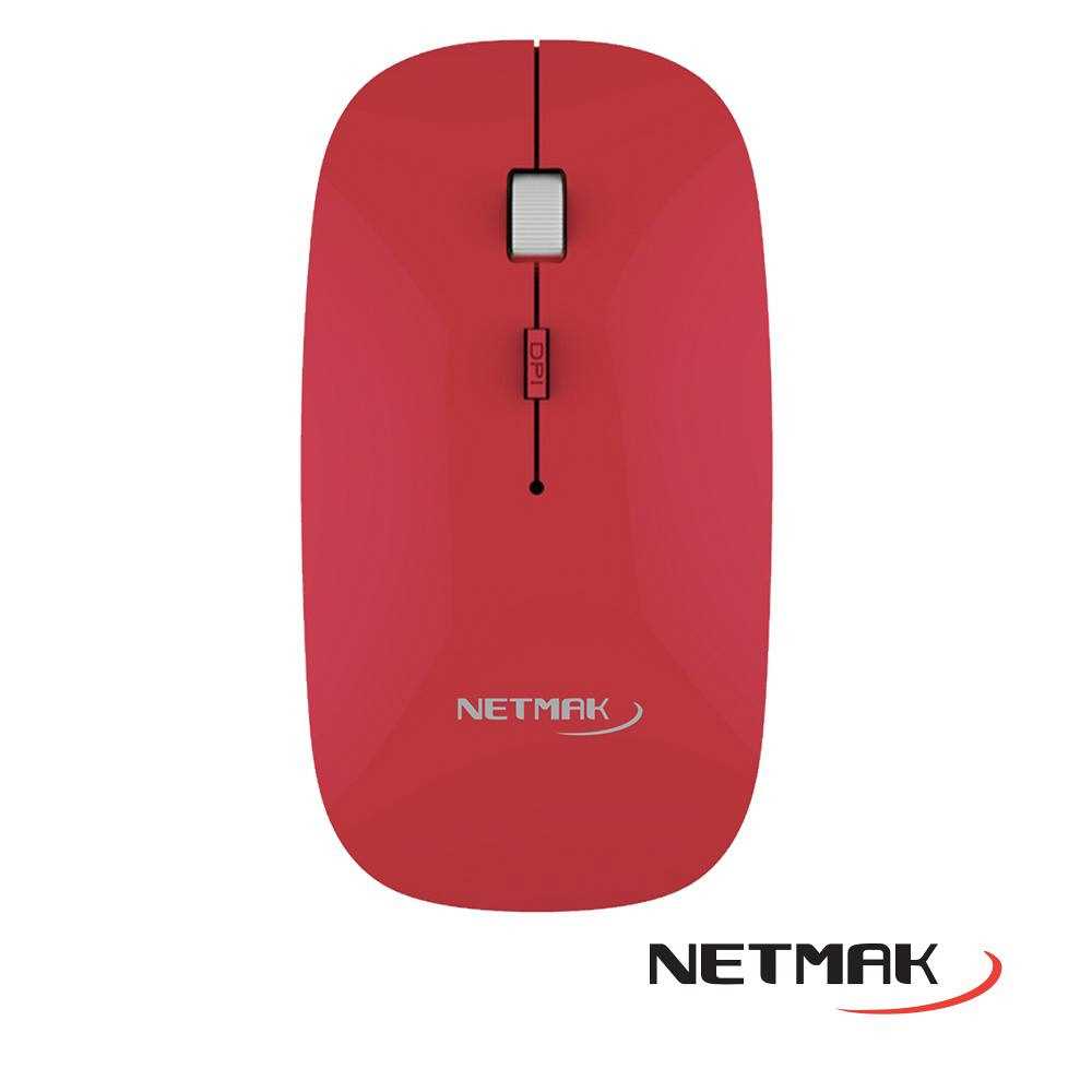 MOUSE WIRELESS NETMAK NM-W40R ROJO