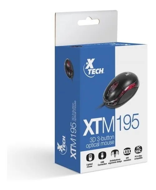 MOUSE USB XTECH XTM195